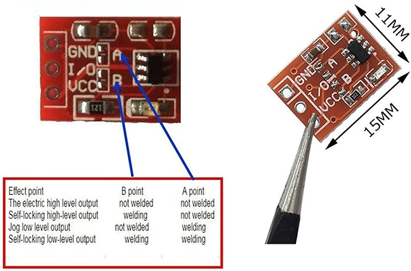 خرید ماژول تاچ TTP223 TOUCH KEY MODULE